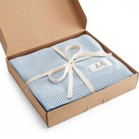 Livella Baby Blanket 100% Organic Cotton light blue