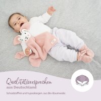 Livella Kuscheltuch Hase mit Söckchen (rosa) aus Bio-Baumwolle